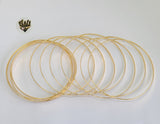 (1-4015) Gold Laminate - 1.5mm Classic Bangles - 7pieces - BGO - Fantasy World Jewelry