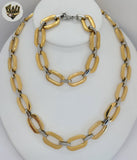 (4-7154) Stainless Steel - 13mm Two Tones Link Set - 24".