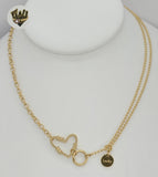 (4-7035) Stainless Steel - 3mm Heart Necklace - 18". - Fantasy World Jewelry