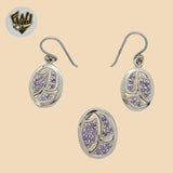 (2-6301) 925 Sterling Silver - Zircon Set. - Fantasy World Jewelry