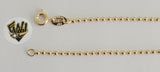 (1-0704) Gold Laminate - 2mm Ball Link Bracelet - BGF - Fantasy World Jewelry
