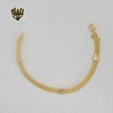 (1-0527-1) Gold Laminate - 5mm Elephants Bracelet - 7" - BGF