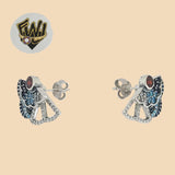 (2-3124) 925 Sterling Silver - Zircon Earrings. - Fantasy World Jewelry