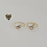 (1-3115-1) Gold Laminate - Leaf Toe/Child Ring - BGF - Fantasy World Jewelry