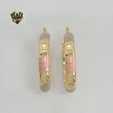 (1-2765) Gold Laminate - Three Tones Hoops - BGO - Fantasy World Jewelry