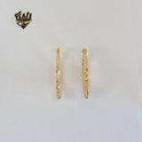 (1-2685-3) Gold Laminate - Bamboo Small Hoops - BGF