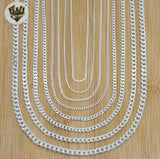 (sv-cl-01) 925 Sterling Silver - Curb Link Chains. - Fantasy World Jewelry