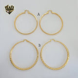 (1-2750) Gold Laminate Hoops - BGO
