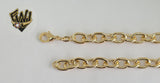 (1-0501) Gold Laminate Bracelet -8.5mm Rolo Link Bracelet- 7"- BGO - Fantasy World Jewelry