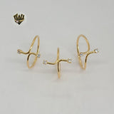 (1-3069) Gold Laminate- CZ Adjustable Ring - BGF - Fantasy World Jewelry