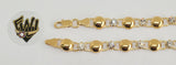 (1-0863) Gold Laminate - 7mm Alternative Bracelet - 7.5" - BGO - Fantasy World Jewelry