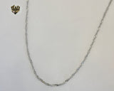 (4-3192-1) Stainless Steel - 2.5mm Magic Twist Link Chain -16" - Fantasy World Jewelry