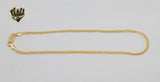 (1-0069) Gold Laminate - 2.5mm Alternative Link - Anklet 10" - BGF - Fantasy World Jewelry