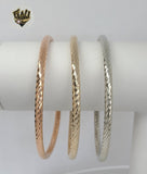 (1-4059) Gold Laminate - 4mm Three Tones Bangle - BGO