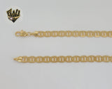 (1-1918) Gold Laminate - 7mm Flat Mariner Link Chain - BGF
