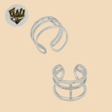 (2-5106) 925 Sterling Silver - Zircon Cross Ring - Fantasy World Jewelry