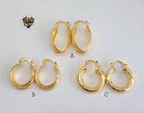 (1-2694) Gold Laminate Hoops - BGO - Fantasy World Jewelry