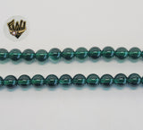 (MBEAD-180-1) 6mm Quarzo Verde Beads - Fantasy World Jewelry