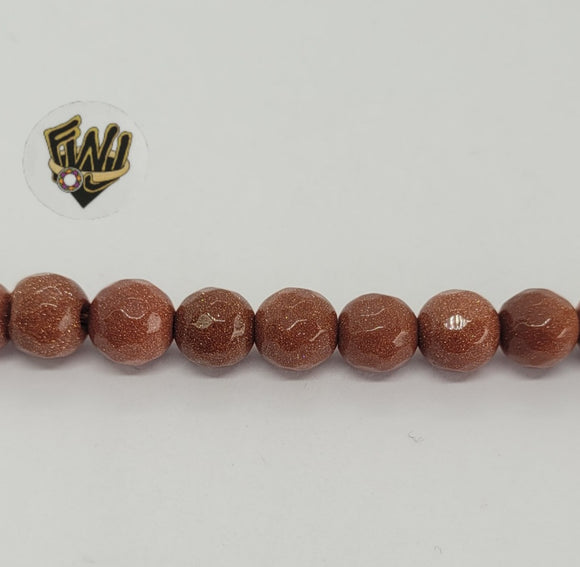 (MBEAD-128) 8mm Venturina Faceted Beads - Fantasy World Jewelry