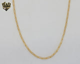 (1-1813-9) Gold Laminate - 1.8mm Paper Clip Link Chain - BGF