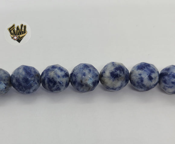 (MBEAD-03) 12mm Denim Lapiz Bead- Faceted - Fantasy World Jewelry