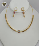 (1-6313) Gold Laminate - Eyes and Beads Set - BGF - Fantasy World Jewelry