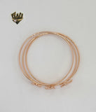 (1-4068-1) Laminado de oro - Brazaletes de mariposas de oro rosa de 2 mm - Trío - BGO