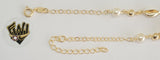 (1-0515) Gold Laminate -3mm Link Bracelet w/Shells  -7''-BGF - Fantasy World Jewelry