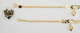 (1-0777) Gold Laminate - 3mm Rolo Link Bracelet w/ Charm - 7" - BGF - Fantasy World Jewelry