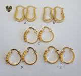 (1-2936) Gold Laminate Hoops - BGO - Fantasy World Jewelry