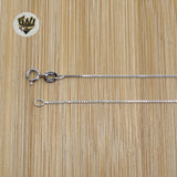(2-8154) 925 Sterling Silver - 0.7mm Box Link Chains. - Fantasy World Jewelry