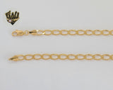 (1-1830) Gold Laminate - 5mm Open Curb Link Chain - BGF