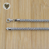 (2-8083) 925 Sterling Silver - 4mm Popcorn Link Chains. - Fantasy World Jewelry