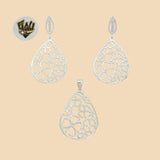 (2-6572) 925 Sterling Silver - Alternative Clover Set. - Fantasy World Jewelry