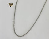 (4-3178) Stainless Steel - 3mm Alternative Curb Link Chain - 24" - Fantasy World Jewelry