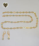 (1-6117-1) Gold Laminate - Multicolor Beads Link Set - BGF