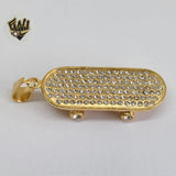 (4-2337) Stainless Steel - Men Zircon Pendant. - Fantasy World Jewelry