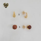 (1-1072-1) Aretes Laminados de Oro - BGO