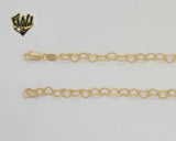 (1-1518-1) Laminado de oro - Cadena de eslabones de corazón de 6 mm - BGF