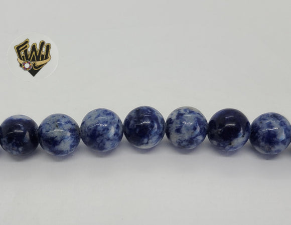 (MBEAD-02) 10mm Denim Lapiz Bead - Round - Fantasy World Jewelry