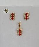 (1-6317) Gold Laminate - Zircon Stone Set - BGF - Fantasy World Jewelry