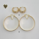 (1-2786) Gold Laminate - Three Tone Hoops - BGO - Fantasy World Jewelry