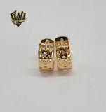 (1-2521) Gold Laminate - Rose Gold Hoops - BGO - Fantasy World Jewelry