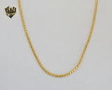 (1-1527) Gold Laminate - 2.5mm Link Braided Chain - BGF