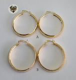 (1-2712-B) Gold Laminate Hoops - BGF - Fantasy World Jewelry