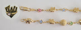 (1-0544) Gold Laminate Bracelet -8mm Alternative Style Bracelet -7.5''-BGF - Fantasy World Jewelry