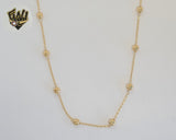 (1-1565) Gold Laminate - 4.5mm Long Rolo with Balls Chain - BGF