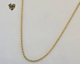 (4-3212) Stainless Steel - 2mm Rope Link Chain - 20" - Fantasy World Jewelry