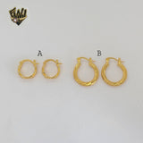(1-2538) Gold Laminate Hoops - BGO