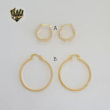 (1-2699) Gold Laminate Hoops - BGO
